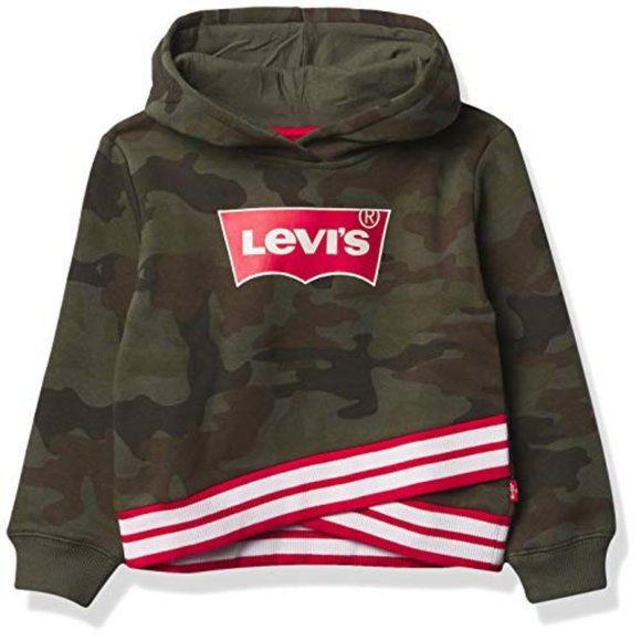 Levi's Other - Levi's Girls' High Rise Pullover Hoodie, Olive Night Camo, 6X